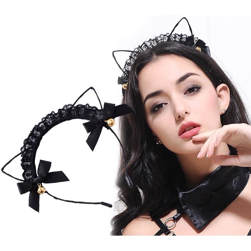 Bờm Tóc - Cài Tóc Tai Mèo Sexy Ren 7002