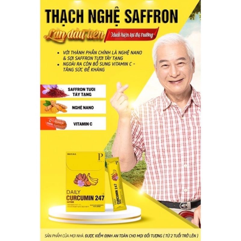 Thạch nghệ saffron 247 vị chuối Nhật Bản