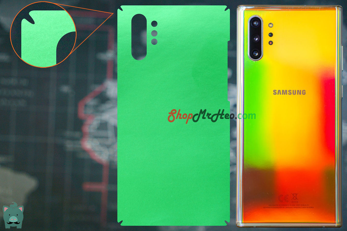 Skin Dán Mặt Sau Lưng Vân Nhôm Samsung Galaxy Note 10 - Note 10 Plus