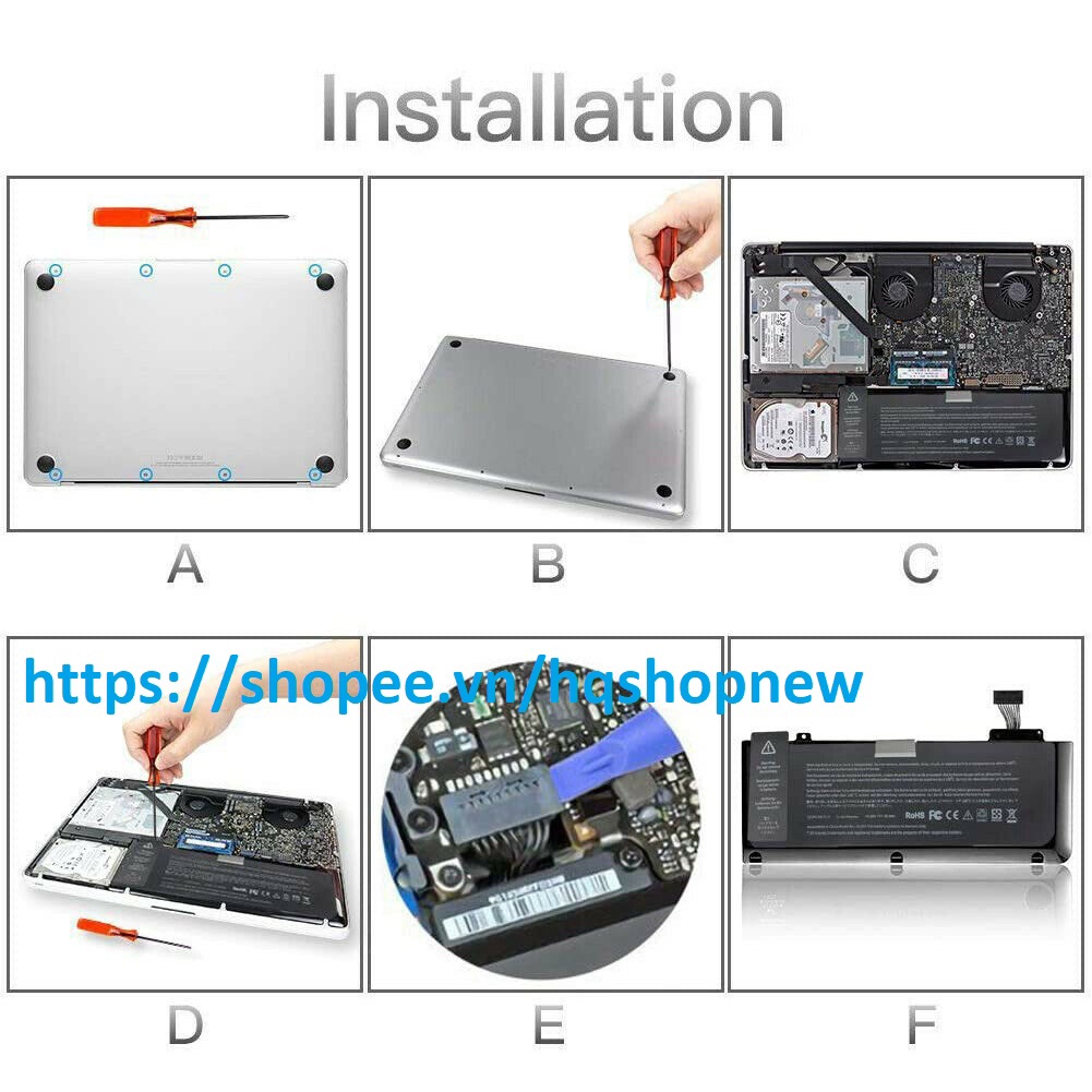 ️Pin Laptop A1278 - A1322 Pro 13" inch (2009 2010 2011 2012)