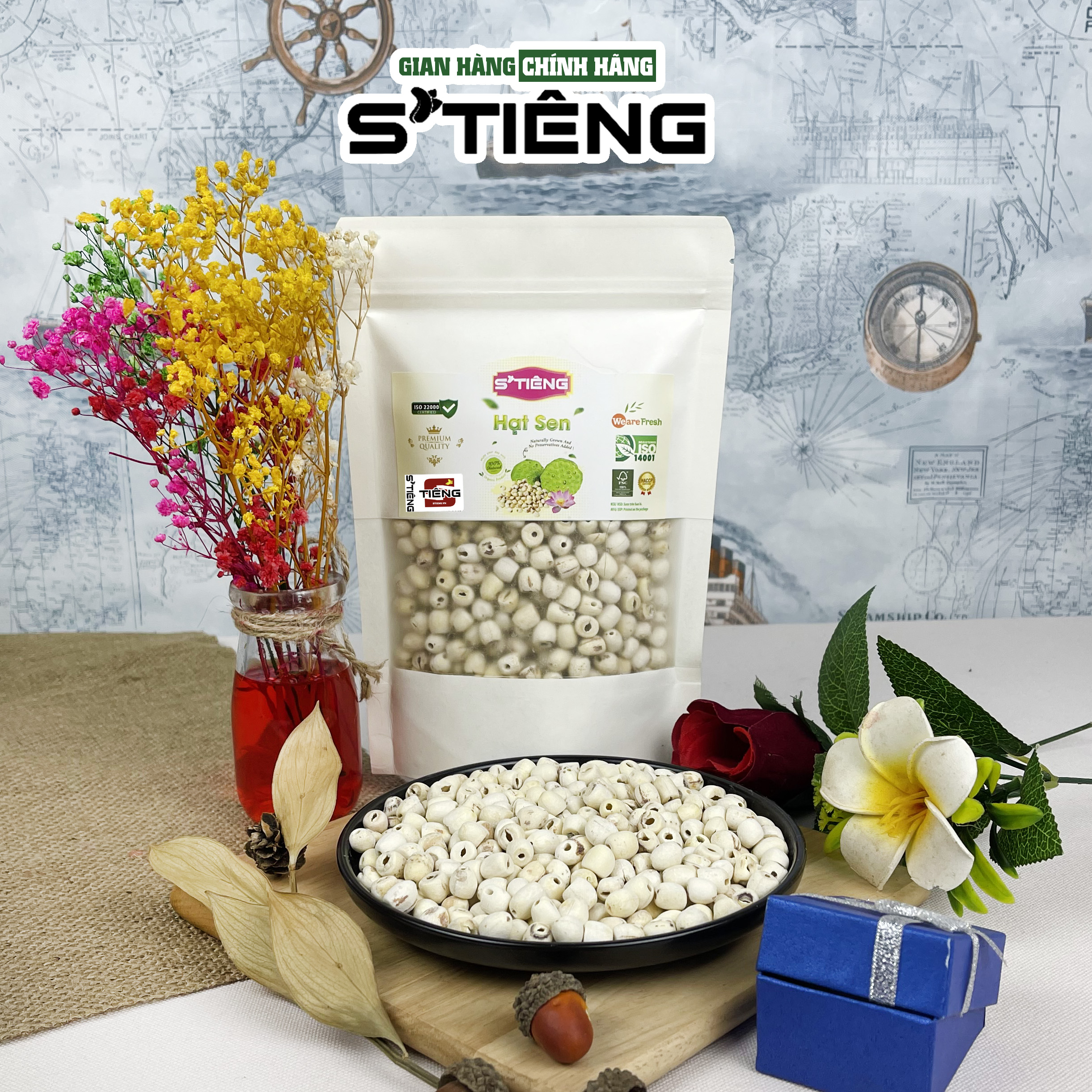 Hạt Sen Sấy Khô Sống Chế Biến Món Ăn STIÊNG