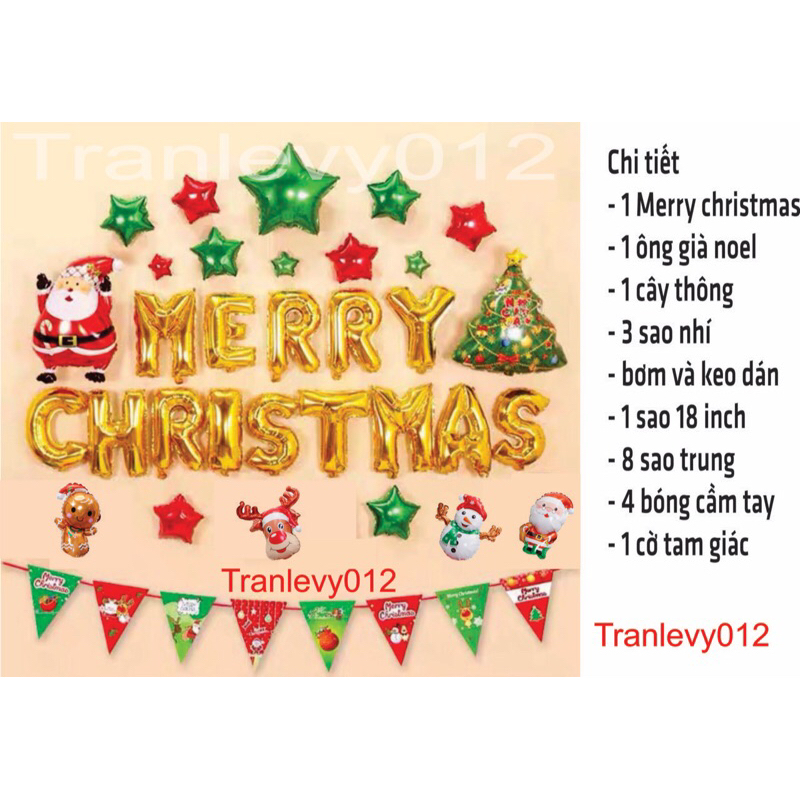 Sét bóng trang trí noel