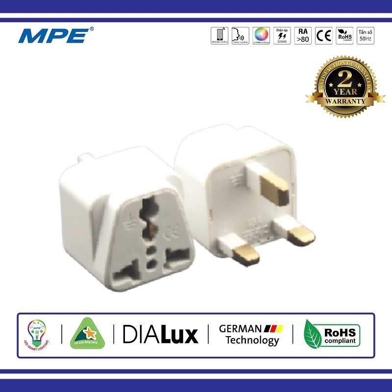 Ổ cắm du lịch 3 chân cắm kiểu anh ad2 mpe