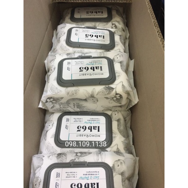 Khăn ướt cao cấp MOMO RABIT Hàn Quốc 72 tờ