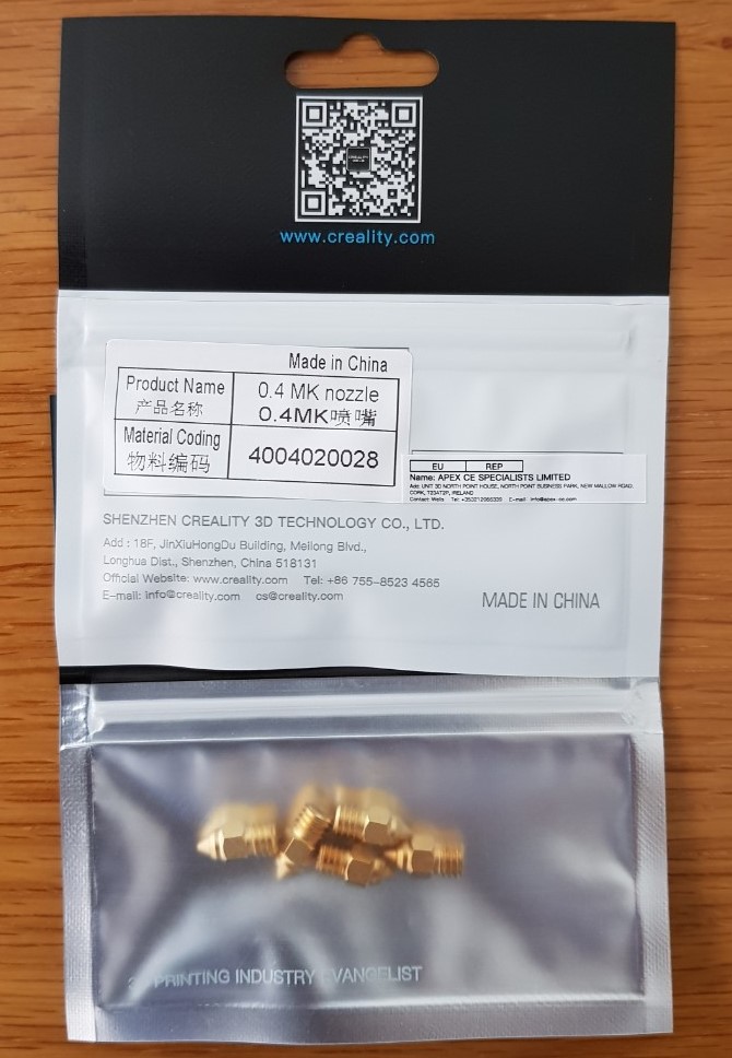Đầu đùn nhựa MK cho máy in 3d  Creality Ender 3 và Ender 5 Series ...5pcs/Set