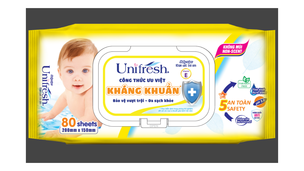 [FREESHIP] Khăn ướt Unifresh VITAMIN E (60 MIẾNG)
