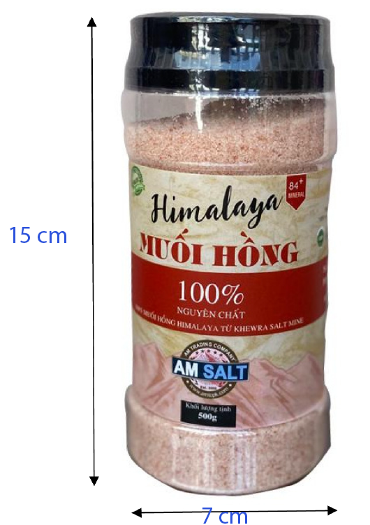 Muối hồng Himalaya 500g hạt mịn