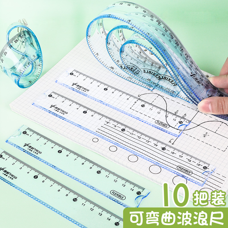 Thước Học Sinh Tiểu Học Bán Chạy Với Thước Mềm Lượn Sóng Bộ Văn Phòng Phẩm