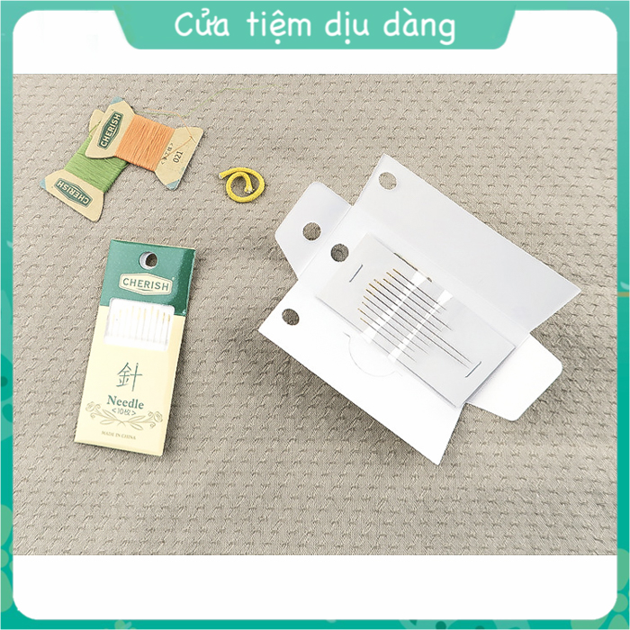 Set kim thêu nhiều cỡ đầu vàng Cherish 10 chiếc