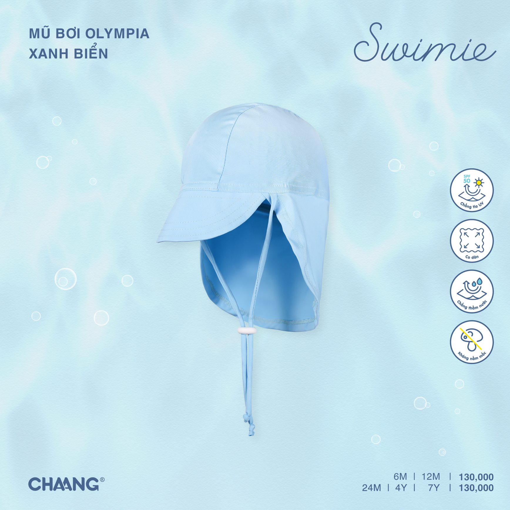 [CHAANG] Mũ bơi vành rộng Olympia Chaang