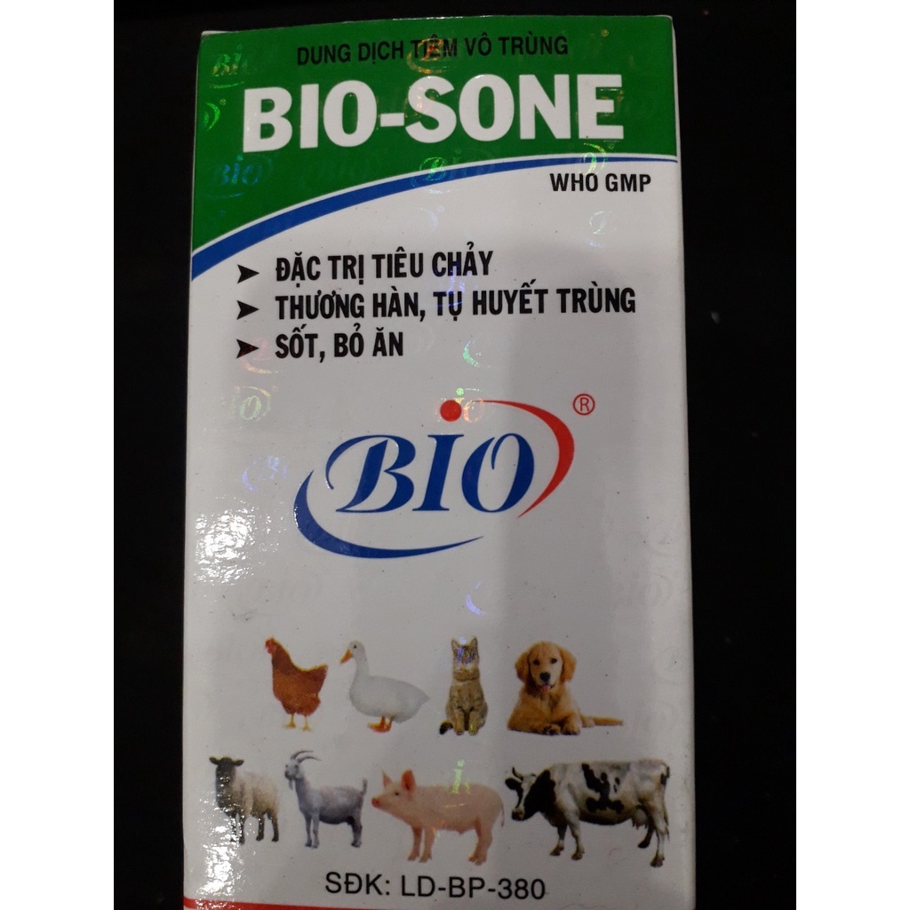 Bio Sone. Tiêu chảy, thương hàn gà, vịt heo, chó, mèo