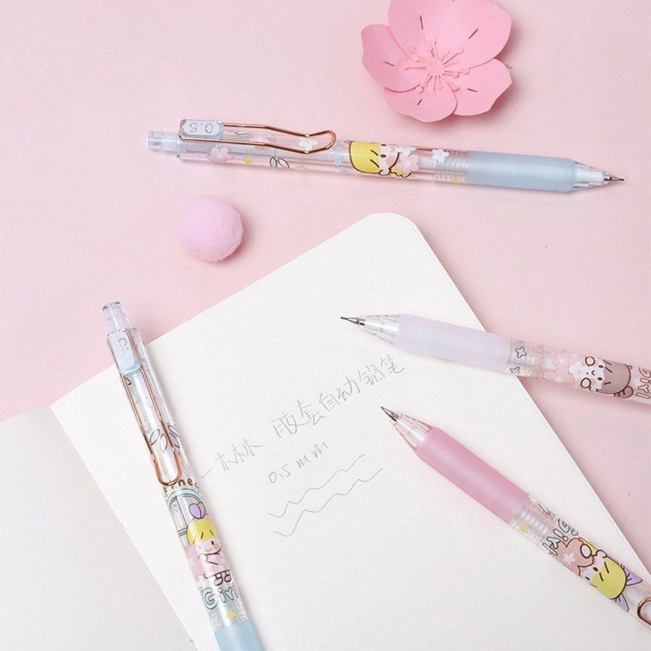 Viết chì bấm kim Bò sữa 0.5mm