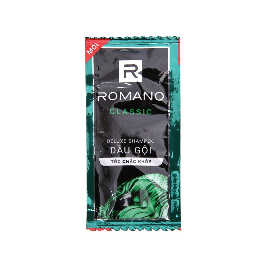 Dây 12 gói Dầu gội Romano Classic hương nước hoa 5g