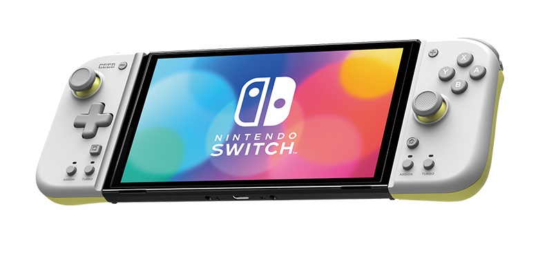 Tay Cầm Hori Split Pad Compact (Light Gray & Yellow) Cho Nintendo Switch Oled, V2