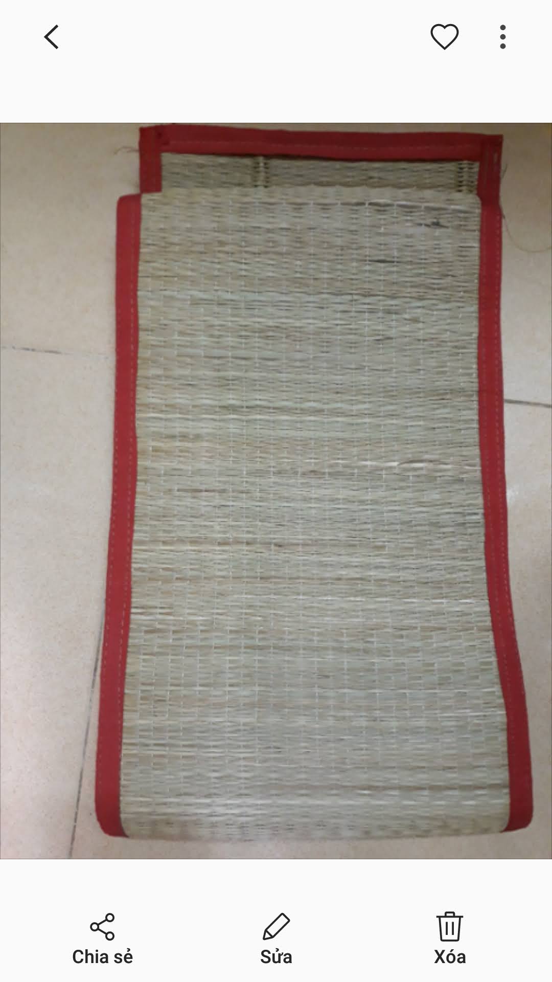 Chiếu cói xếp thường
