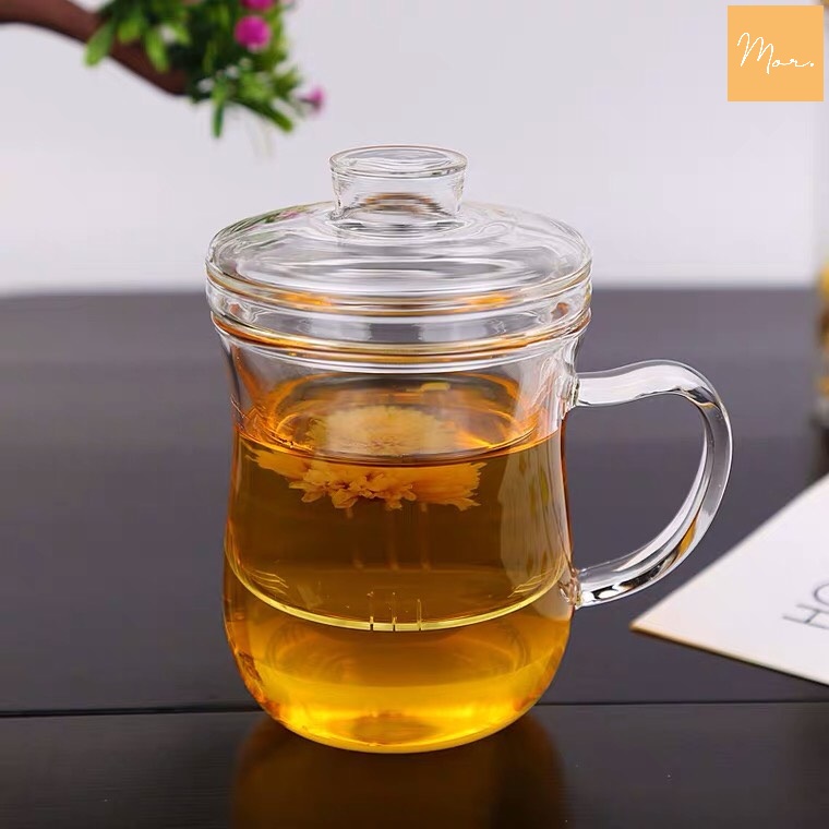 Cốc Pha Trà Thủy Tinh - 350Ml (Kèm Lõi Lọc Trà)