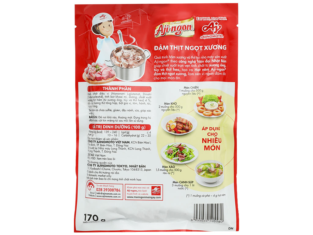 Hạt nêm Ajingon gói (170g-400g-900g)