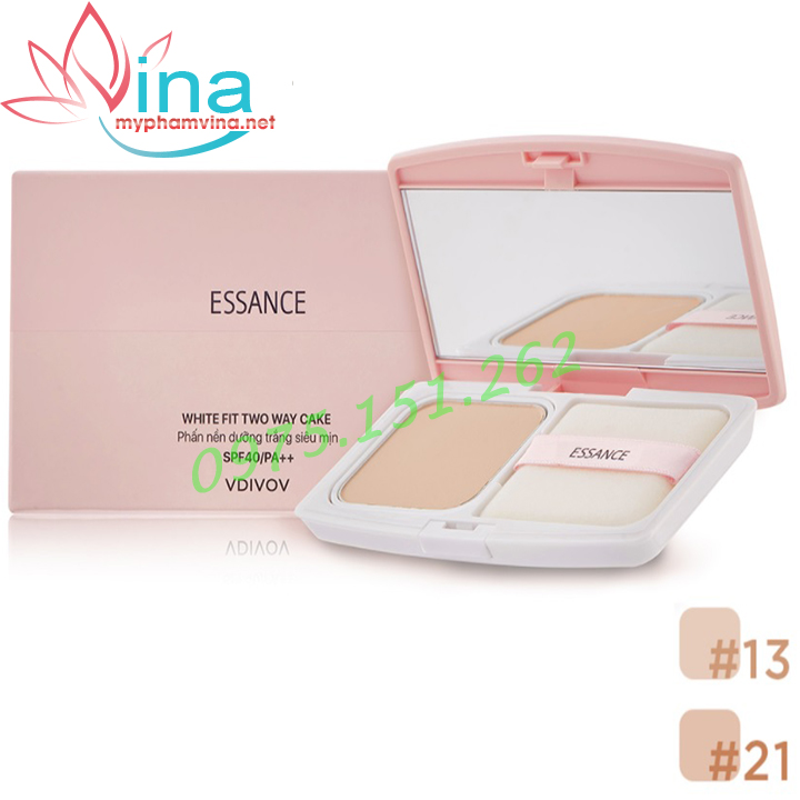 [HCM]PHẤN PHỦ ESSANCE VEIL FIT TWO WAY CAKE 11G SỐ #21
