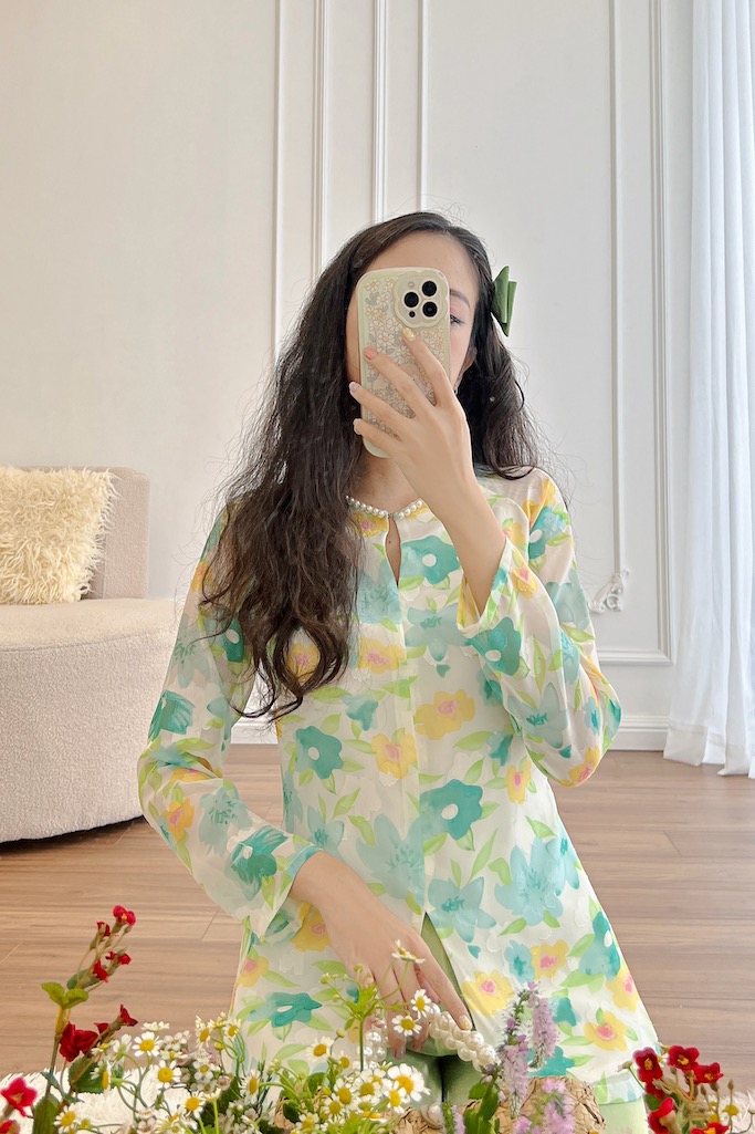 Sumire Store Áo bà ba Cách tân Út Hoa - 07 màu