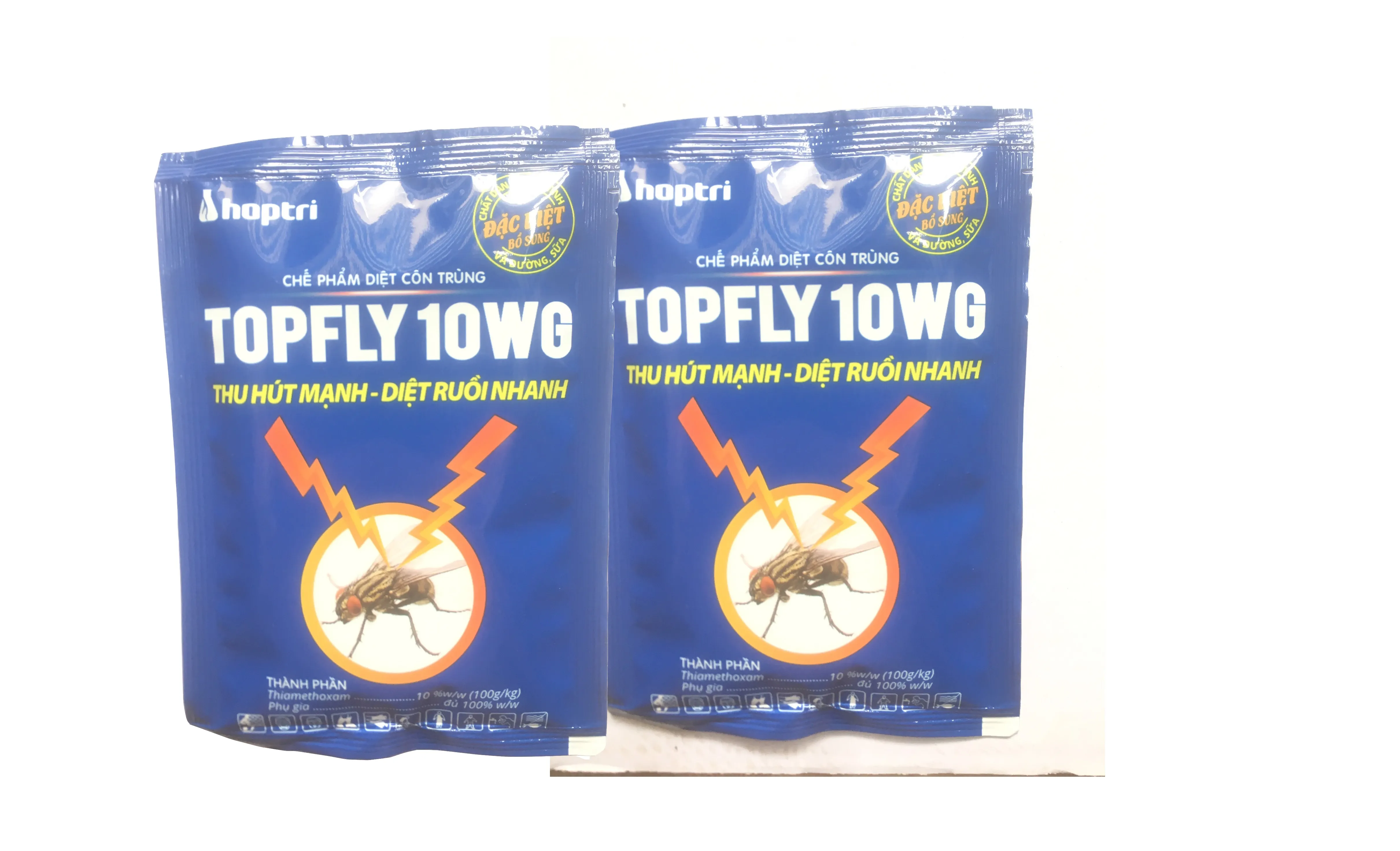 Combo 2 gói Thuốc diệt ruồi TOPFLY 10WG THU HÚT MẠNH – DIỆT RUỒI NHANH ( Gói 20g )