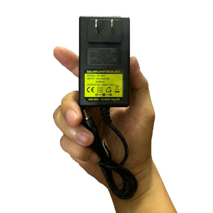 Nguồn Adapter, Sạc Pin Lithium AK-8821 12.6V-2A