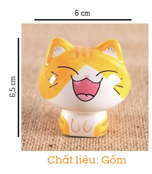 Set 8 mô hình mèo sứ dễ thương