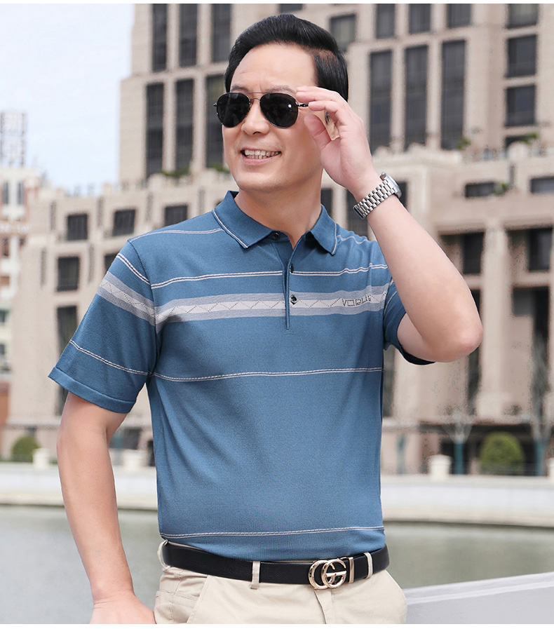 Áo Polo lụa lạnh Nam Trung Niên