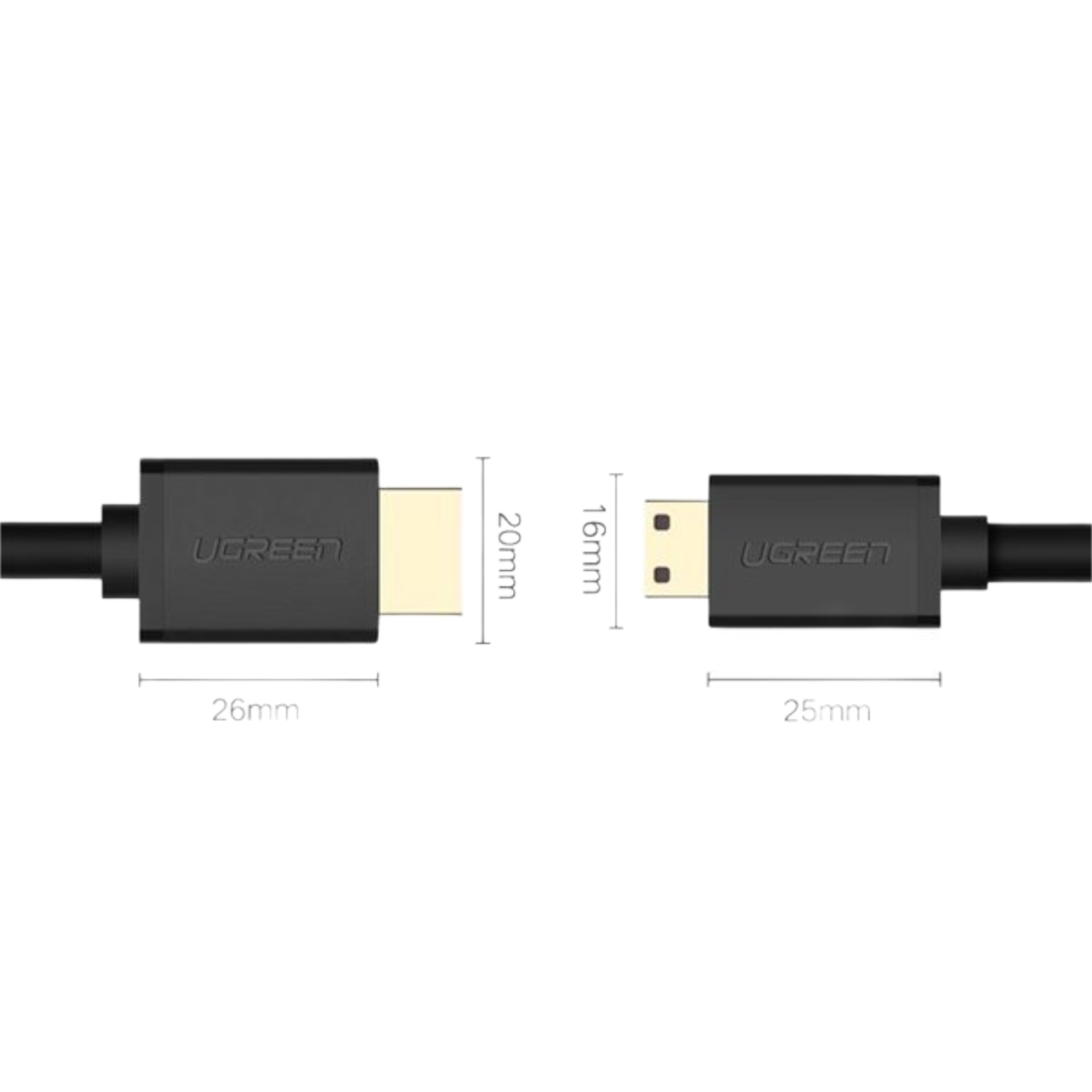 2.0 m mini HDMI to HDMI 1,5 cable ugreen 11167