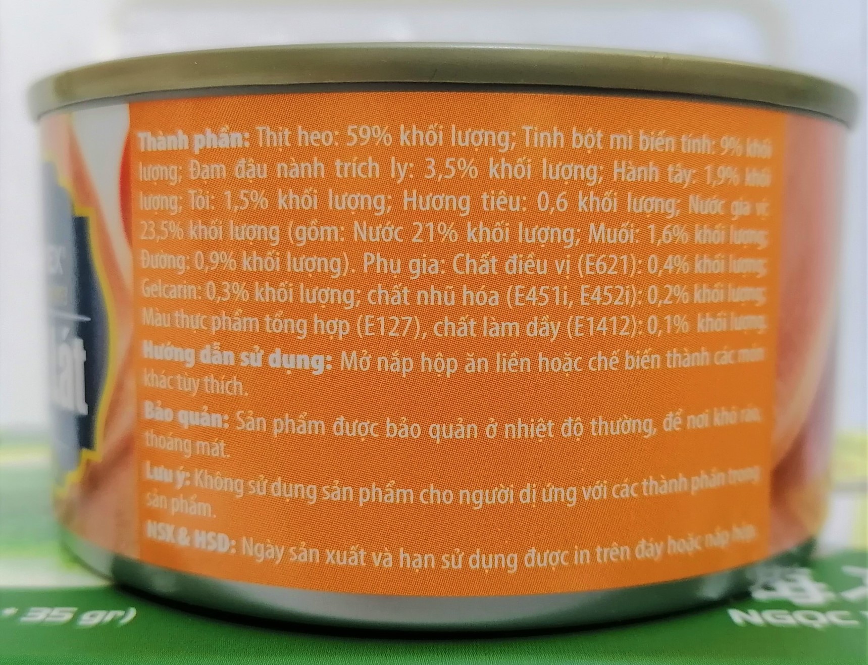 [Hộp 185g] HEO 2 LÁT [VN] SEASPIMEX Sliced Pork