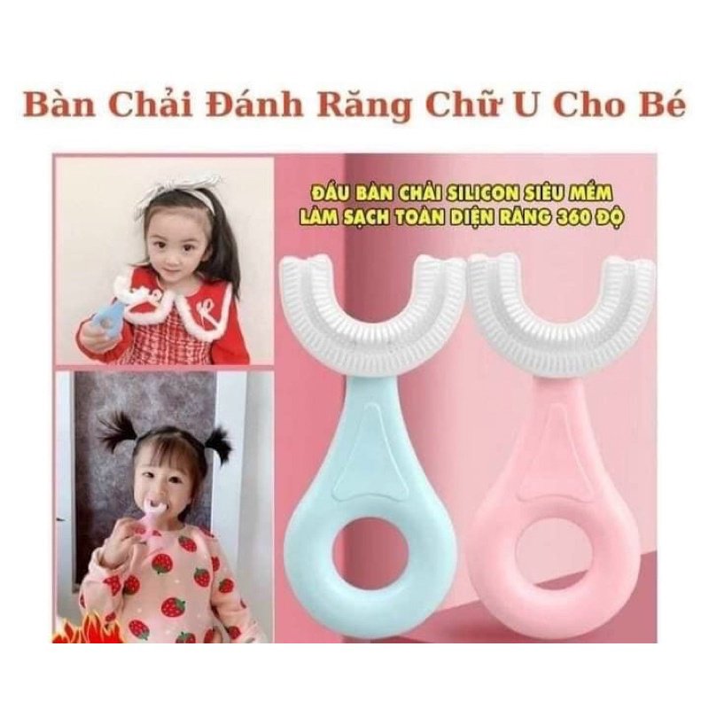 Bàn chảy đánh răng chữ U cho bé