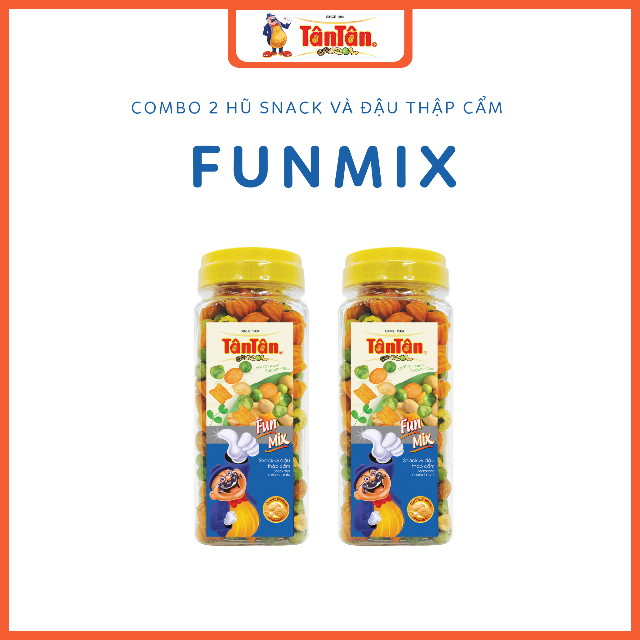 Combo 2 hũ Snack và Đậu thập cẩm Tân Tân 200g