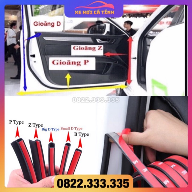 GIOĂNG CAO SU CHỮ D 10x10 x 3M DÁN CỬA XE HƠI, Ô TÔ. Tổng hợp các loại gioăng chống ồn chuyên dụng