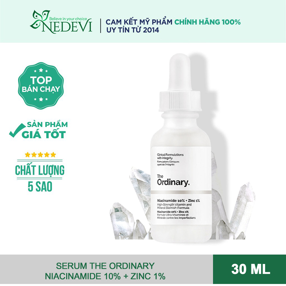 Serum The Ordinary Niacinamide 10% + Zinc 1% 60ml Ngăn Ngừa Mụn Se Khít Lỗ Chân Lông - TFG
