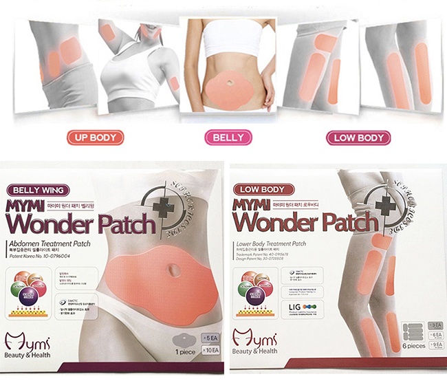 Hộp 5 Miếng dán tan mỡ bụng Hàn Quốc MYMI WONDER PATCH