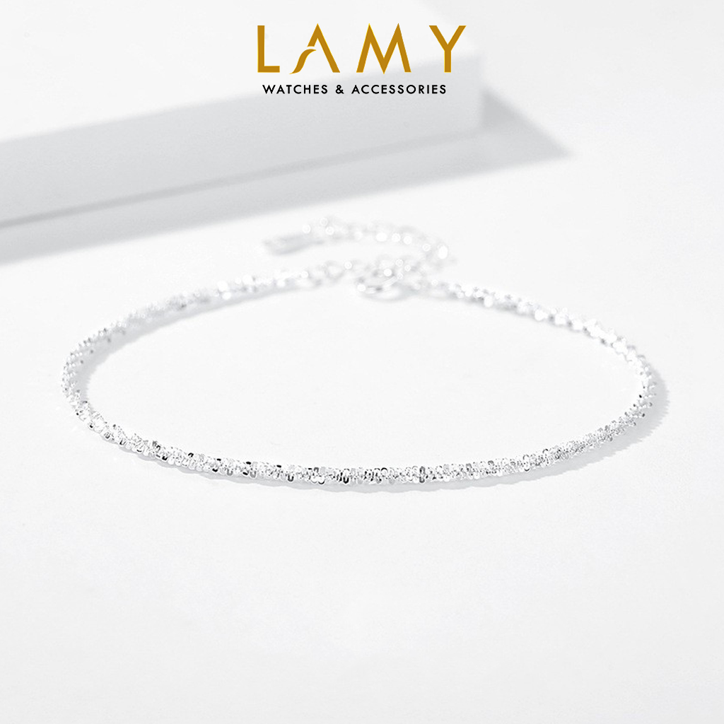 Lắc chân bạc cde twinkle silver anklet cde9008sv - lắc chân nữ bạc cao cấp