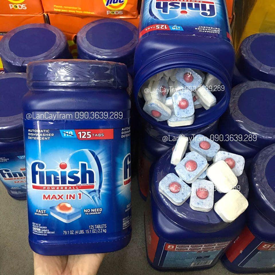 Viên rửa chén bát Finish Max In 1 - Hộp 125 Viên