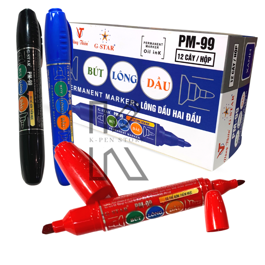 Bút Lông Dầu 2 Đầu PM99 G-Star ( Xanh, Đỏ, Đen )