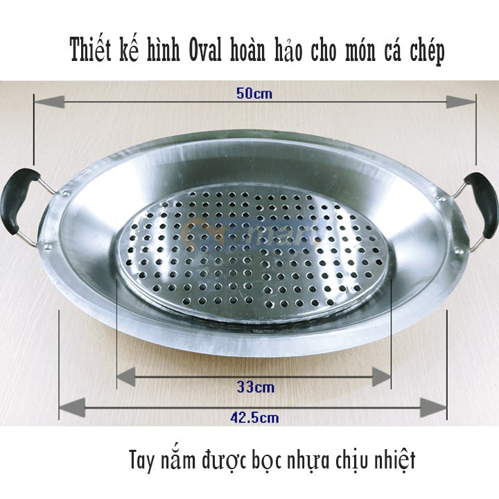 Khay lẩu cá chép om dưa bằng inox