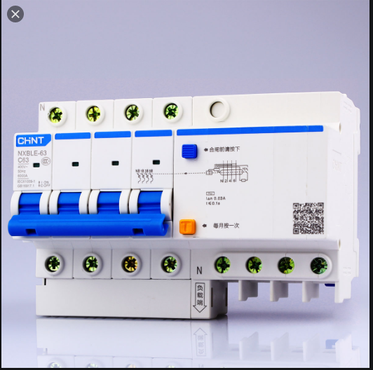 Aptomat chống dòng rò Chint NXBLE-63 3P+N 63A