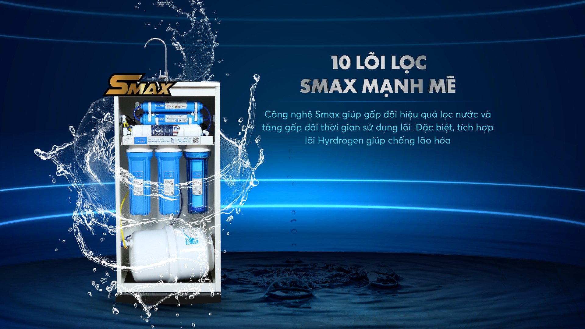 MÁY LỌC NƯỚC KAROFI ERO100V