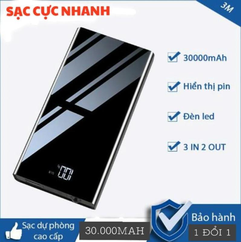 Giá SẠC CỰC NHANH - PIN SẠC DỰ PHÒNG Hicophukiencom DUNG LƯỢNG LỚN 30000MAH MẶT KÍNH CƯỜNG LỰC 2 CỔNG SẠC NHANH - SẠC TỐT CHO MỌI THIẾT BỊ
