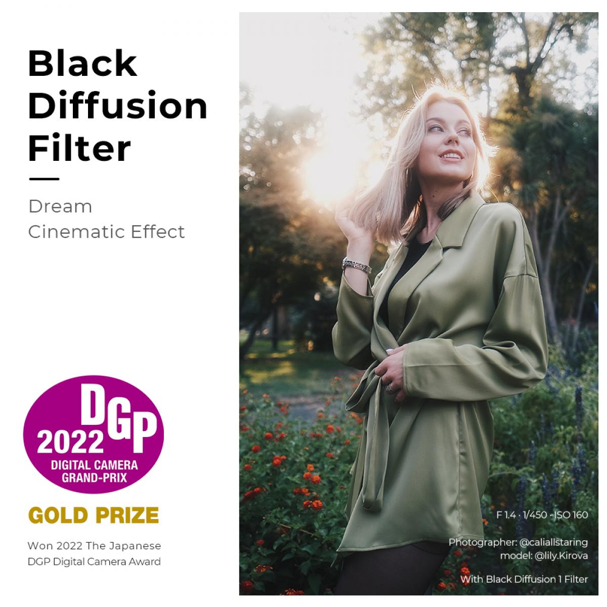 Kính lọc Filter K&F Concept Black Diffusion Mist 1/4