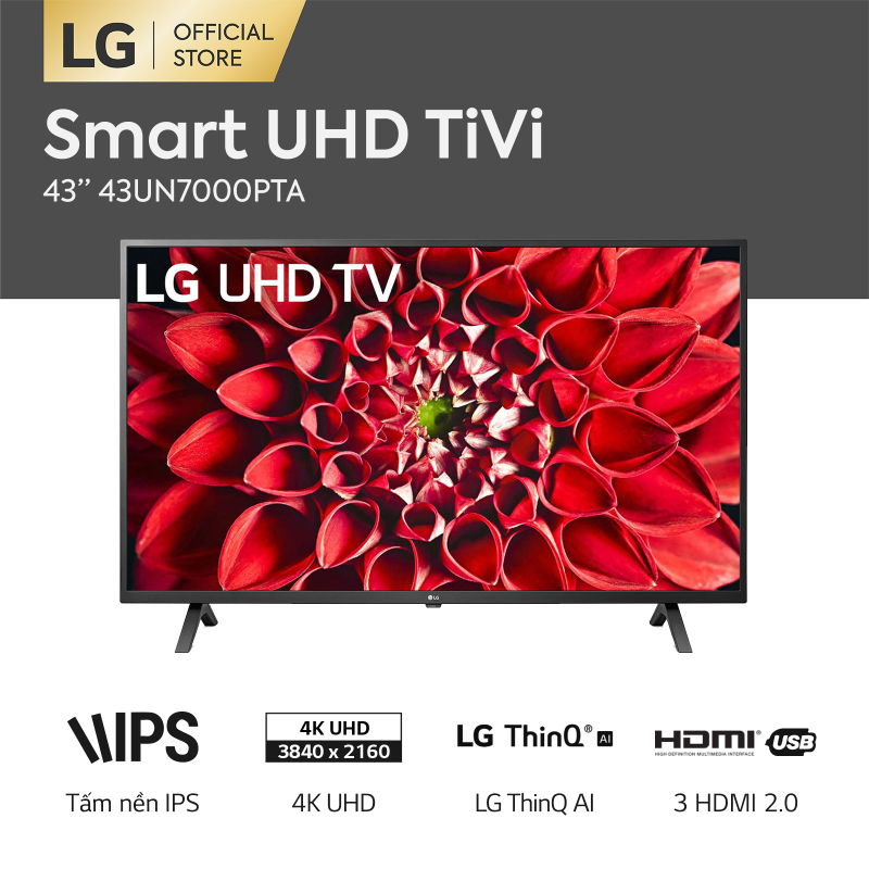 Bảng giá [FREESHIP 500K TOÀN QUỐC] Smart Tivi LG 43 inch 4K UHD 43UN7000PTA Model 2020 - Hãng phân phối chính thức