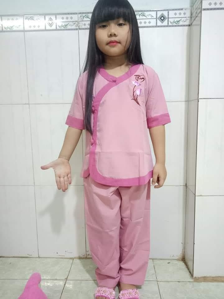 [HCM]Đồ lam đi chùa bé gái Mẫu Tim phối