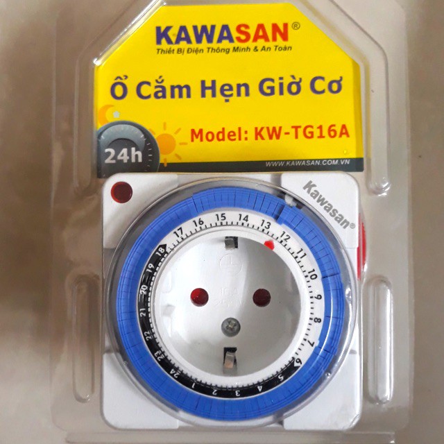 Ổ cắm hẹn giờ kiểu cơ kawasan kw-tg16a