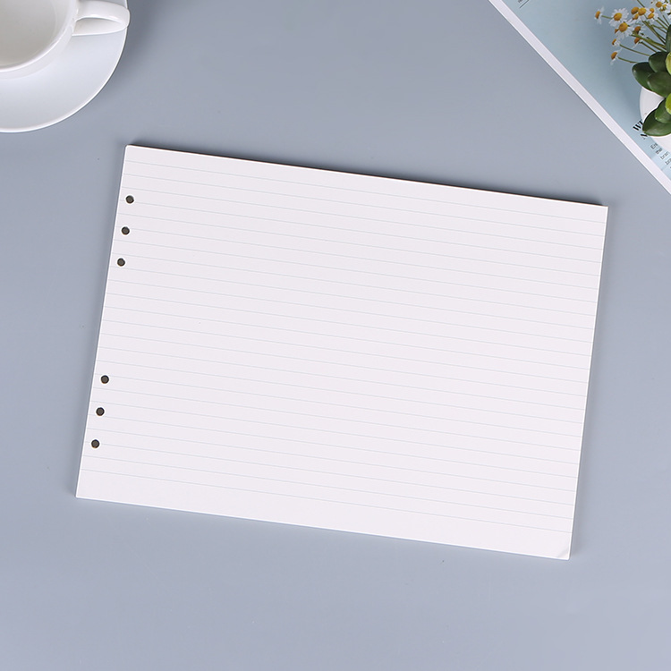 Bìa Sổ Tay Còng 6 Lỗ Nhựa Cứng Trắng Mờ Khổ Giấy Ngang Size A4 B5