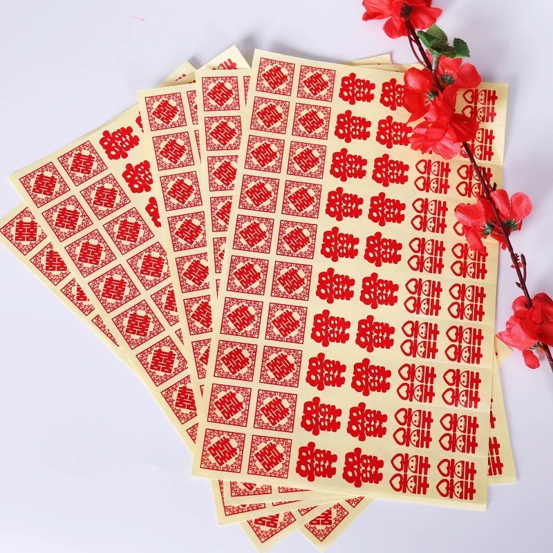 *CHỮ HỶ DÁN TRÁI CÂY < 60 CHỮ>
