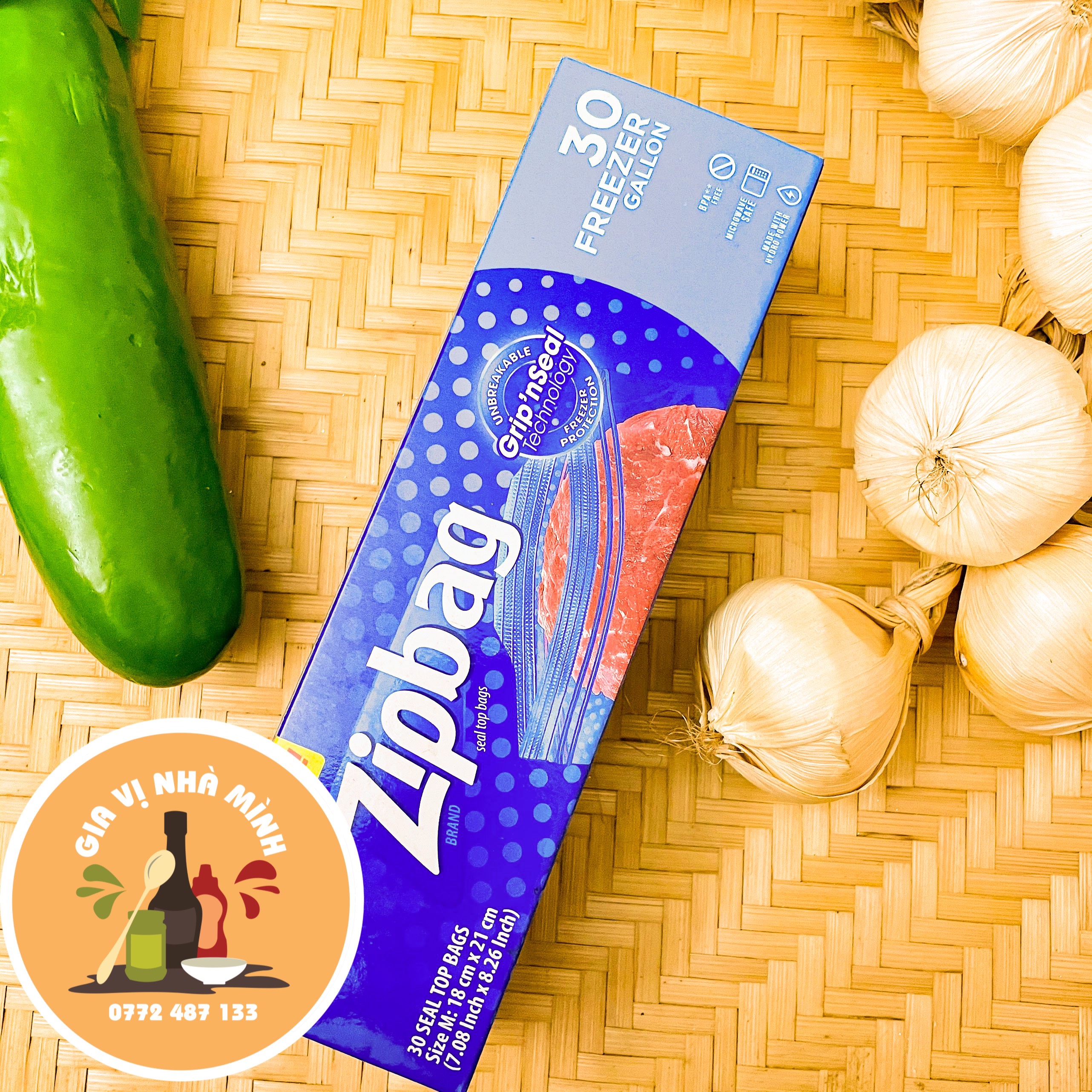 Túi bảo quản thực phẩm zipbag hiệu eufood