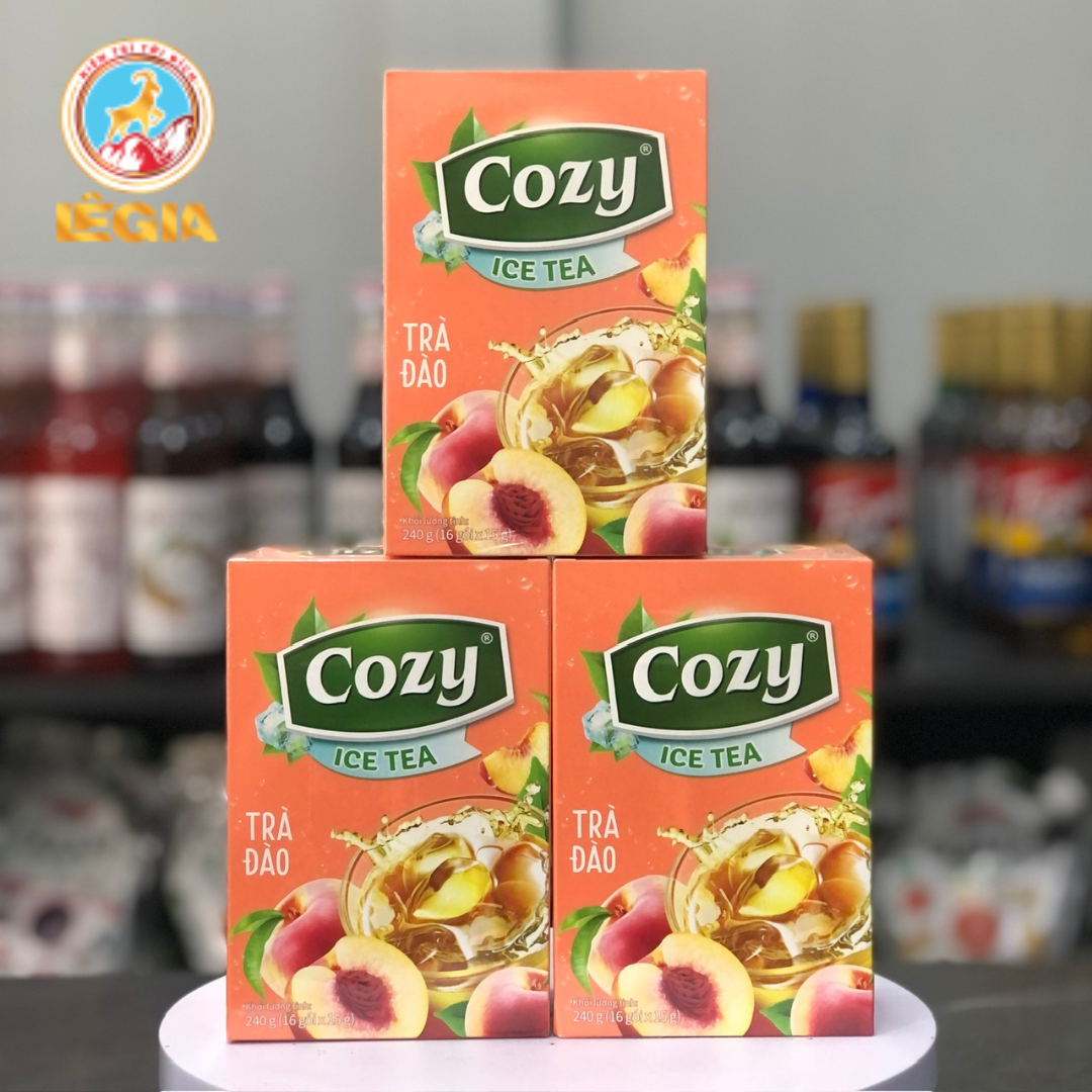 Trà Đào hoà tan Cozy Ice Tea -240g (16 gói x 15gam)