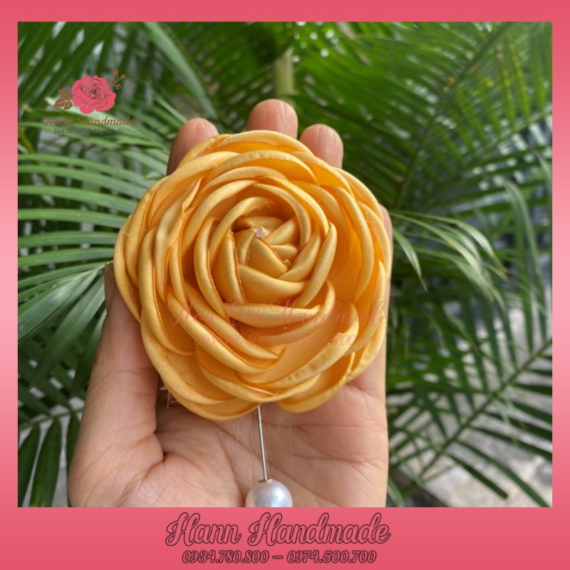 Sỉ Hoa Cài Áo Váy Lụa Mờ Cao Cấp [HANN HANDMADE - Hoa cài áo, phụ kiện thời trang sỉ]